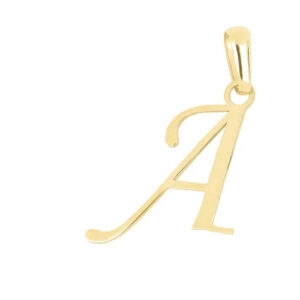 Dije inicial letra A oro 14k.