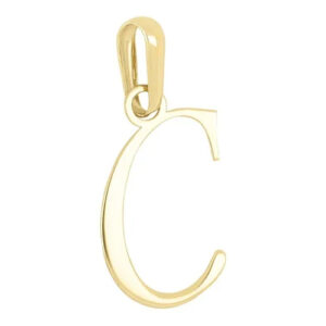 Dije inicial letra C de oro 14k.