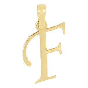 Dije inicial letra F oro 14k.