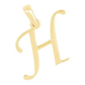 Dije inicial letra H oro 14k.