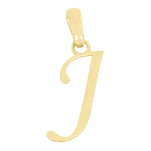 Dije inicial letra J de oro 14k.