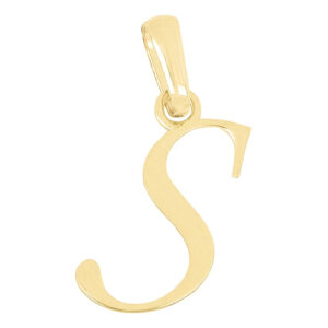 Dije inicial letra S oro 14k.