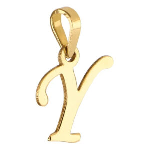 Dije inicial letra Y oro 14k.