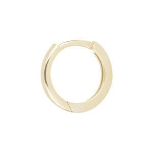 Aretes Huggies De 1.3 Cm Lisas En Oro Amarillo 10k