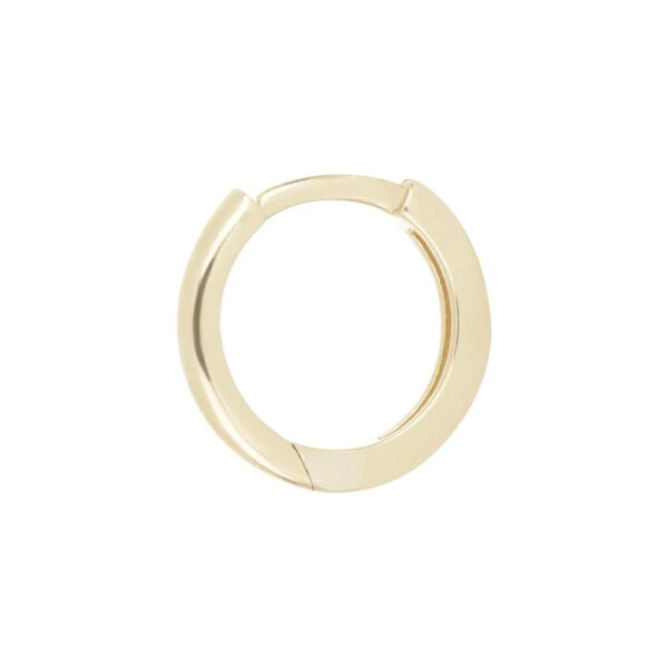 Aretes Huggies De 1.3 Cm Lisas En Oro Amarillo 10k