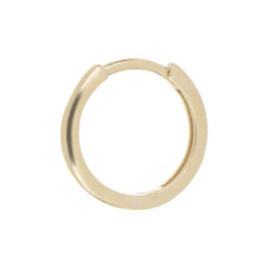 Aretes Huggies de 1.5cm lisas en oro amarillo 10k.