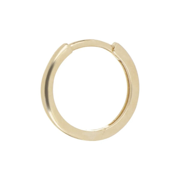 Aretes Huggies de 1.5cm lisas en oro amarillo 10k.