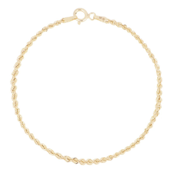 Pulsera torzal en oro amarillo 14k