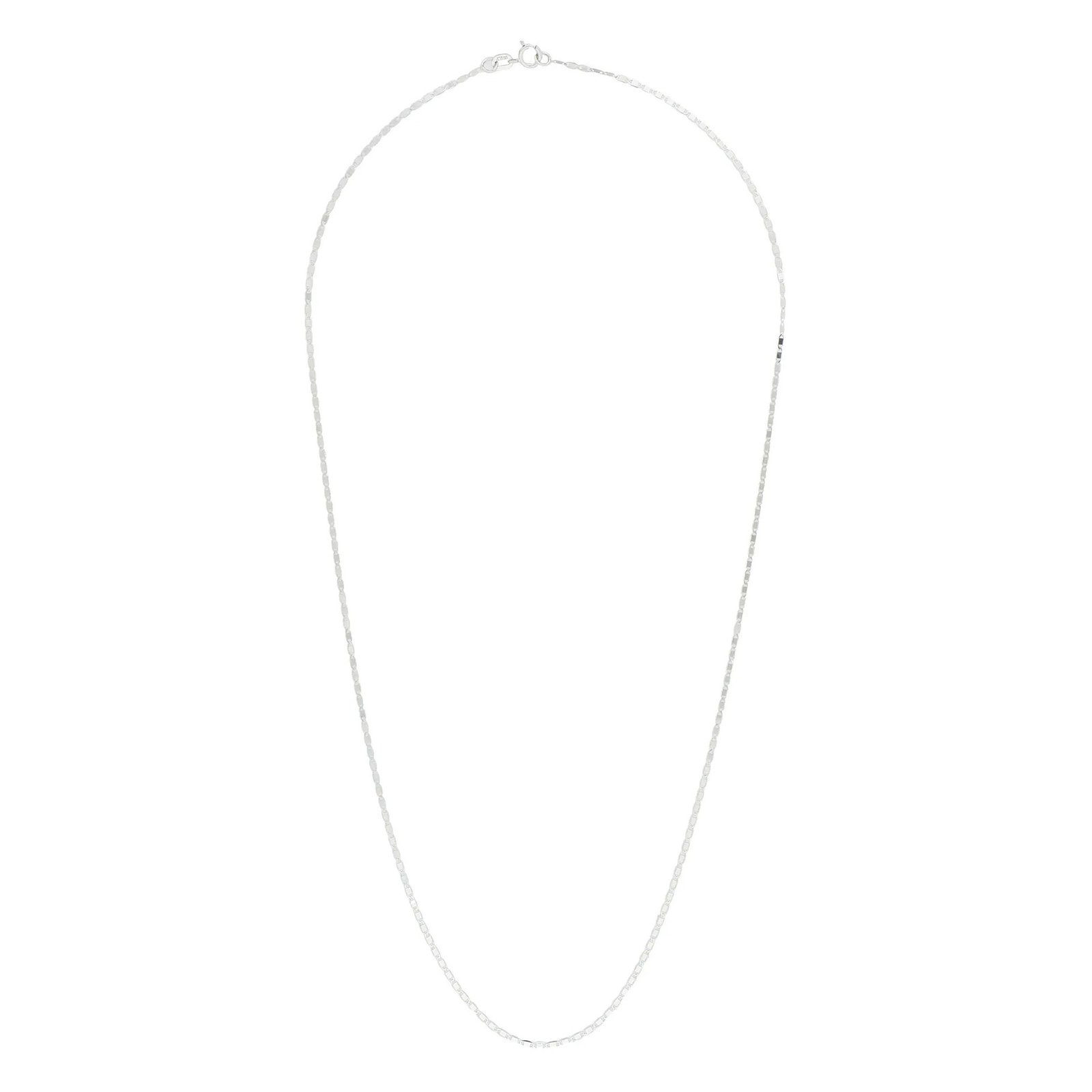 Cadena Espejo 45 Cm Oro Blanco 14k - Imagen 3