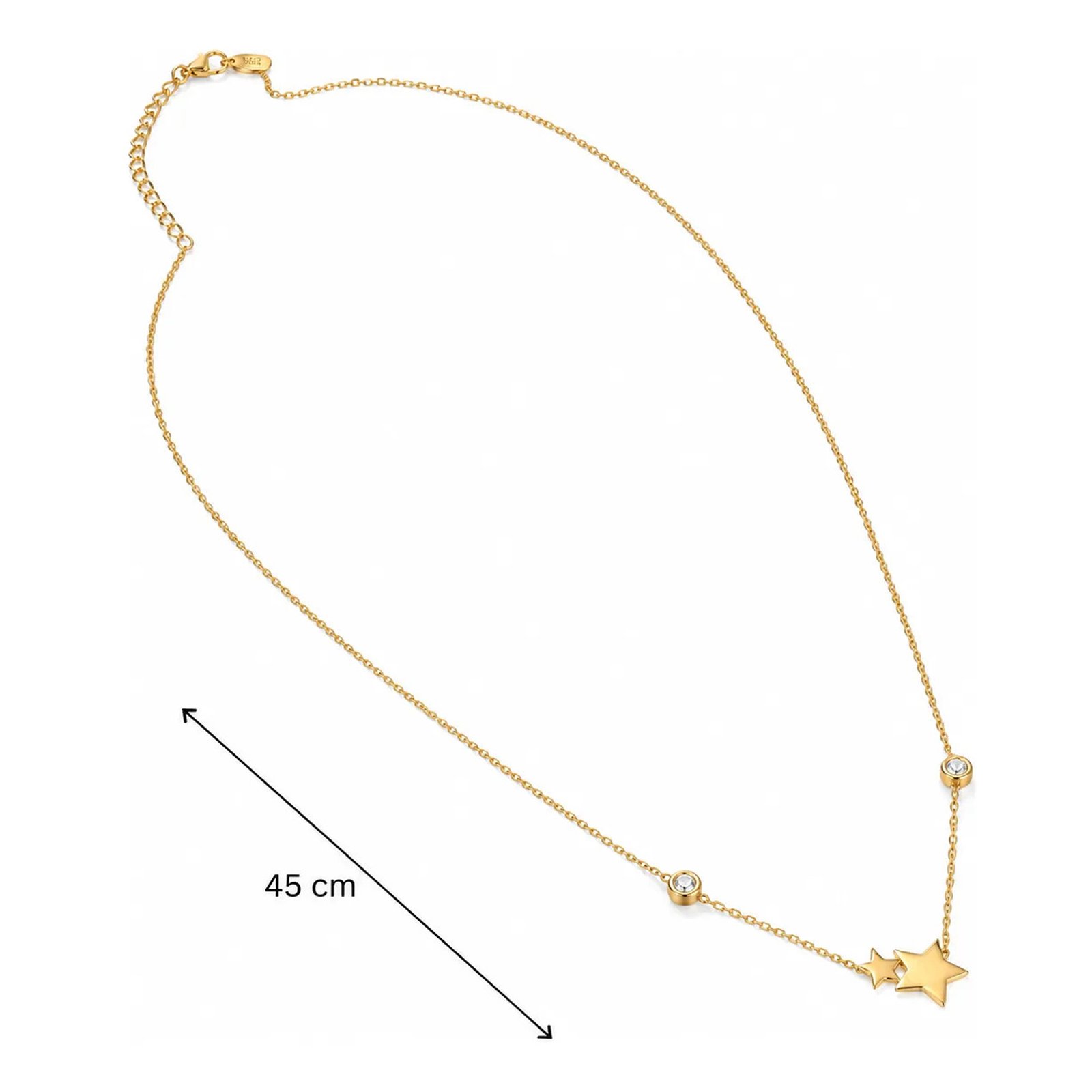 Collar Estrellas Brillantes Oro 14k - Imagen 3