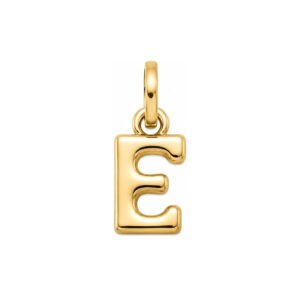 Dije Letra E Lisa 3d Oro 14k