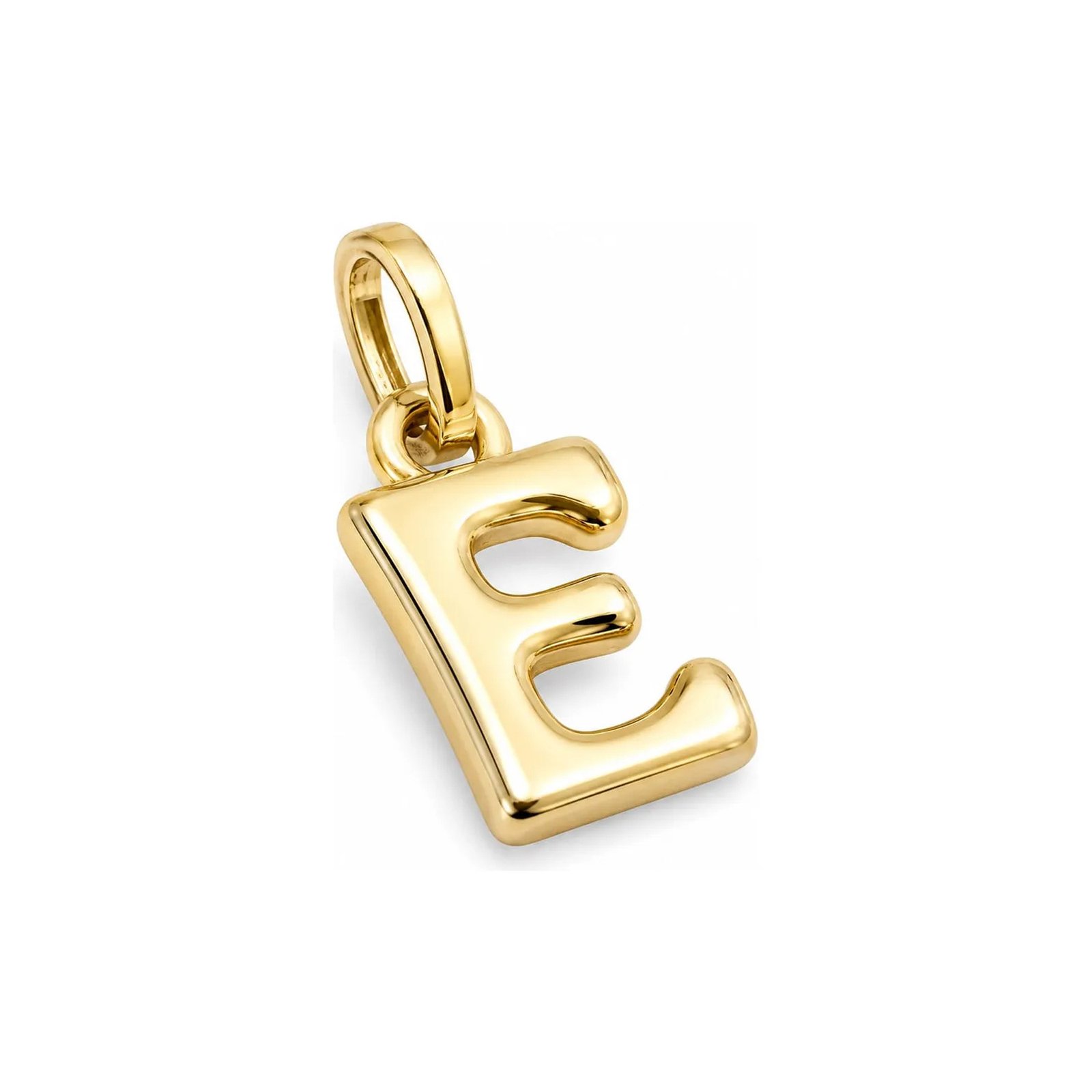Dije Letra E Lisa 3d Oro 14k - Imagen 2