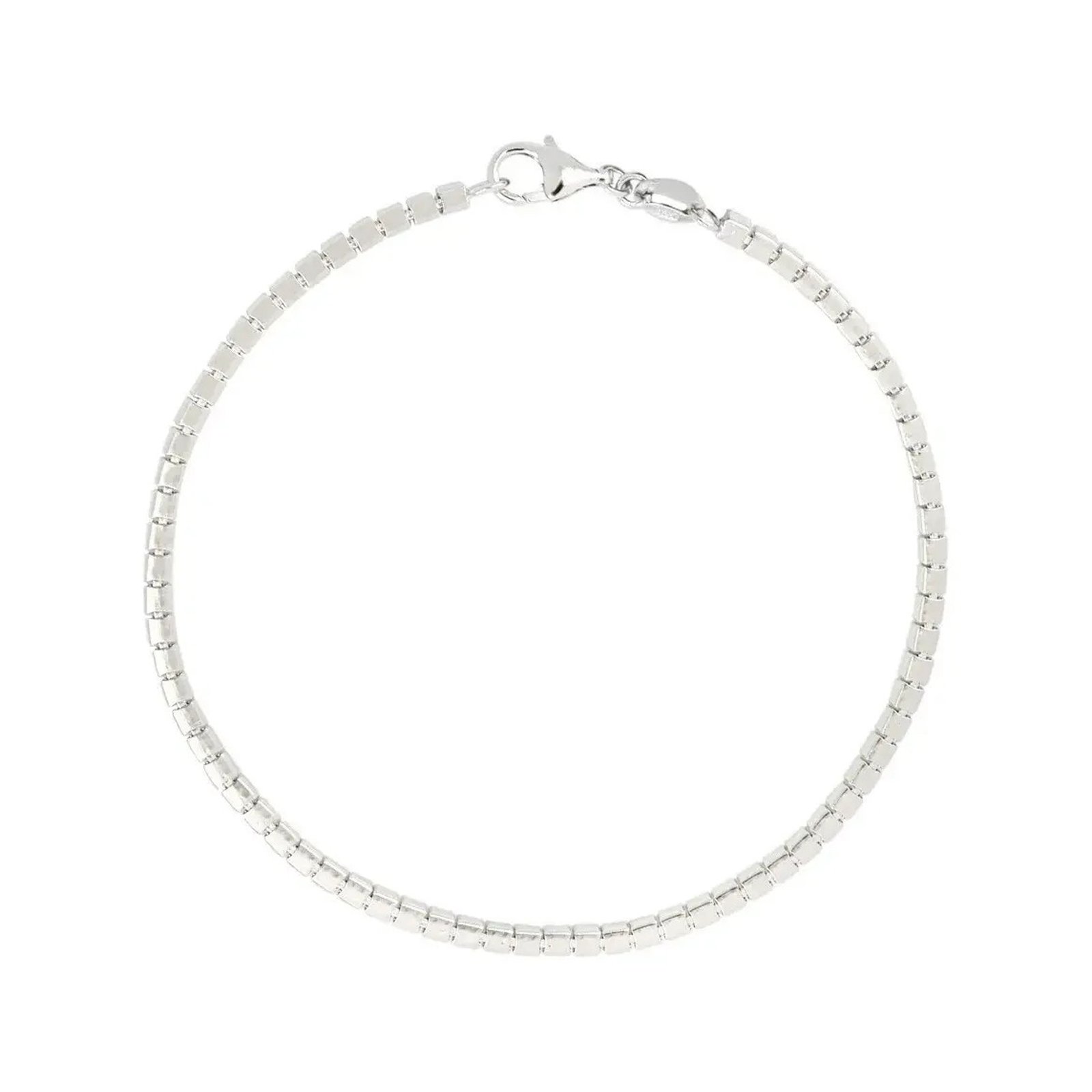 Pulsera Tennis Morada Plata Italiana Circonias - Imagen 3